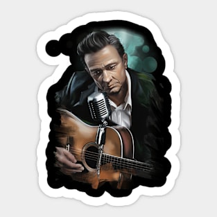 Johnny Cash Soulful Storytelling Sticker